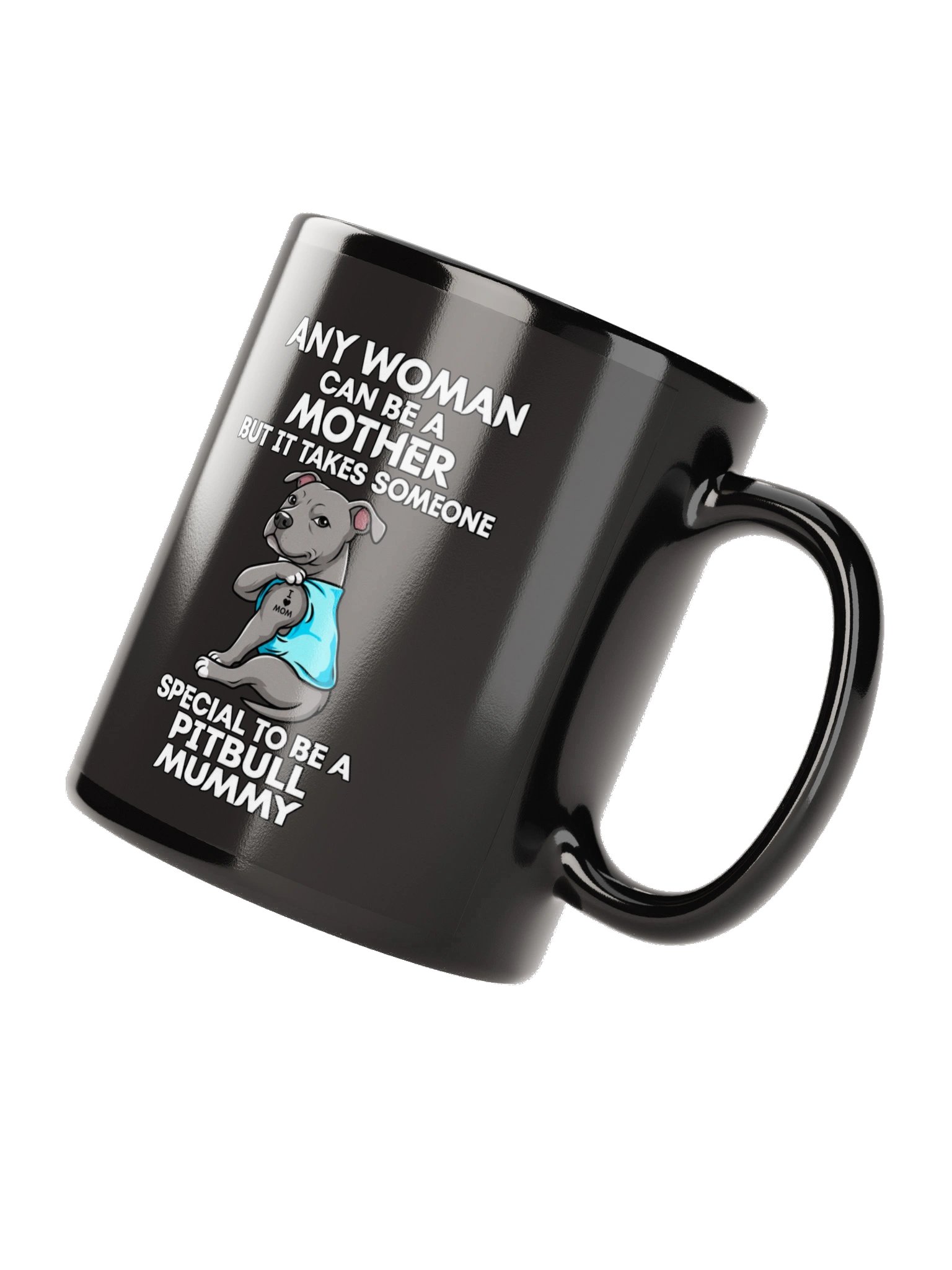 DCG Pitbull Mummy Black Coffee Mug – 11 & 15 oz product image (4)