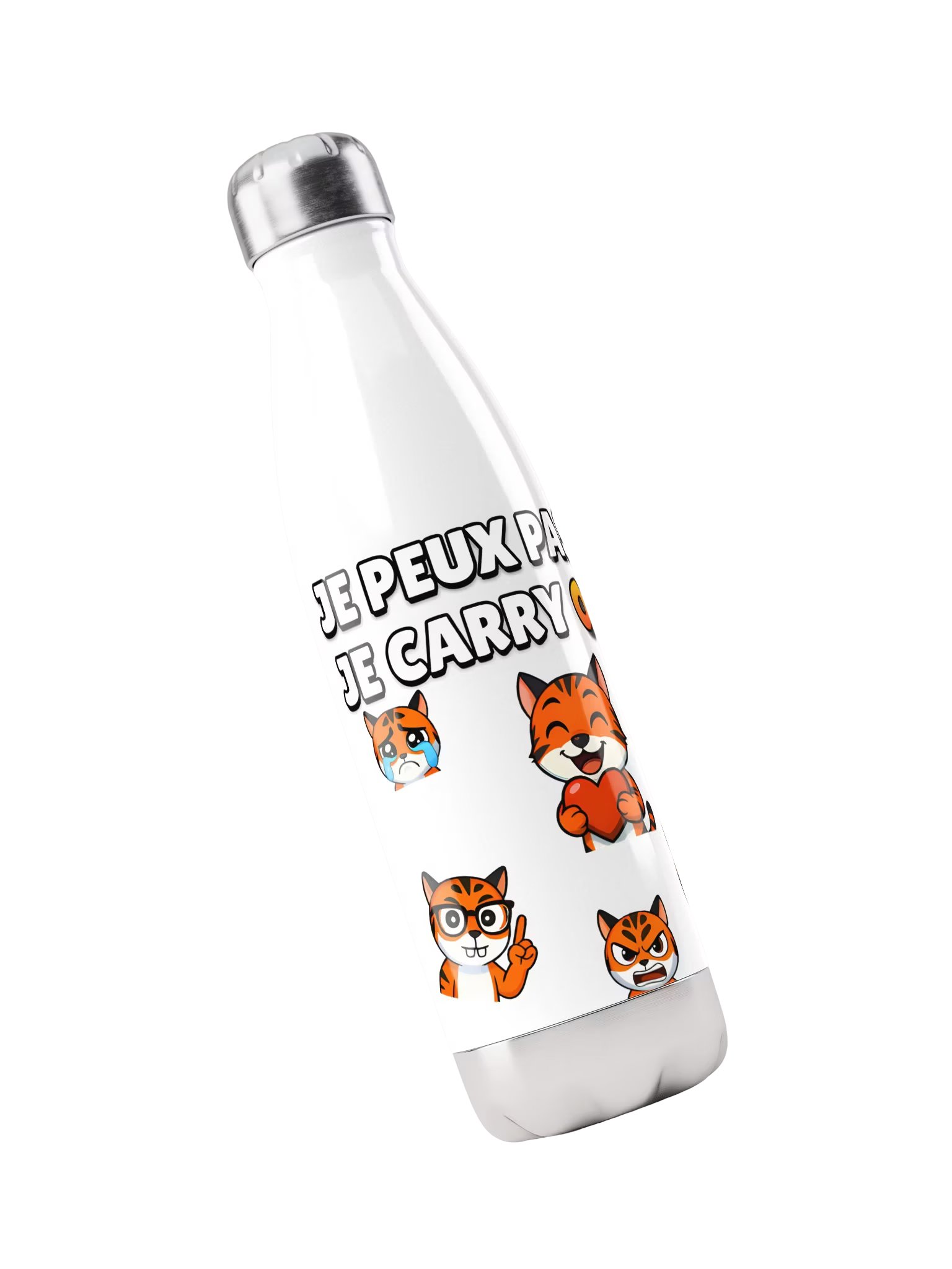Gourde en acier inoxydable "Je peux pas, je carry Oxpros" product image (10)