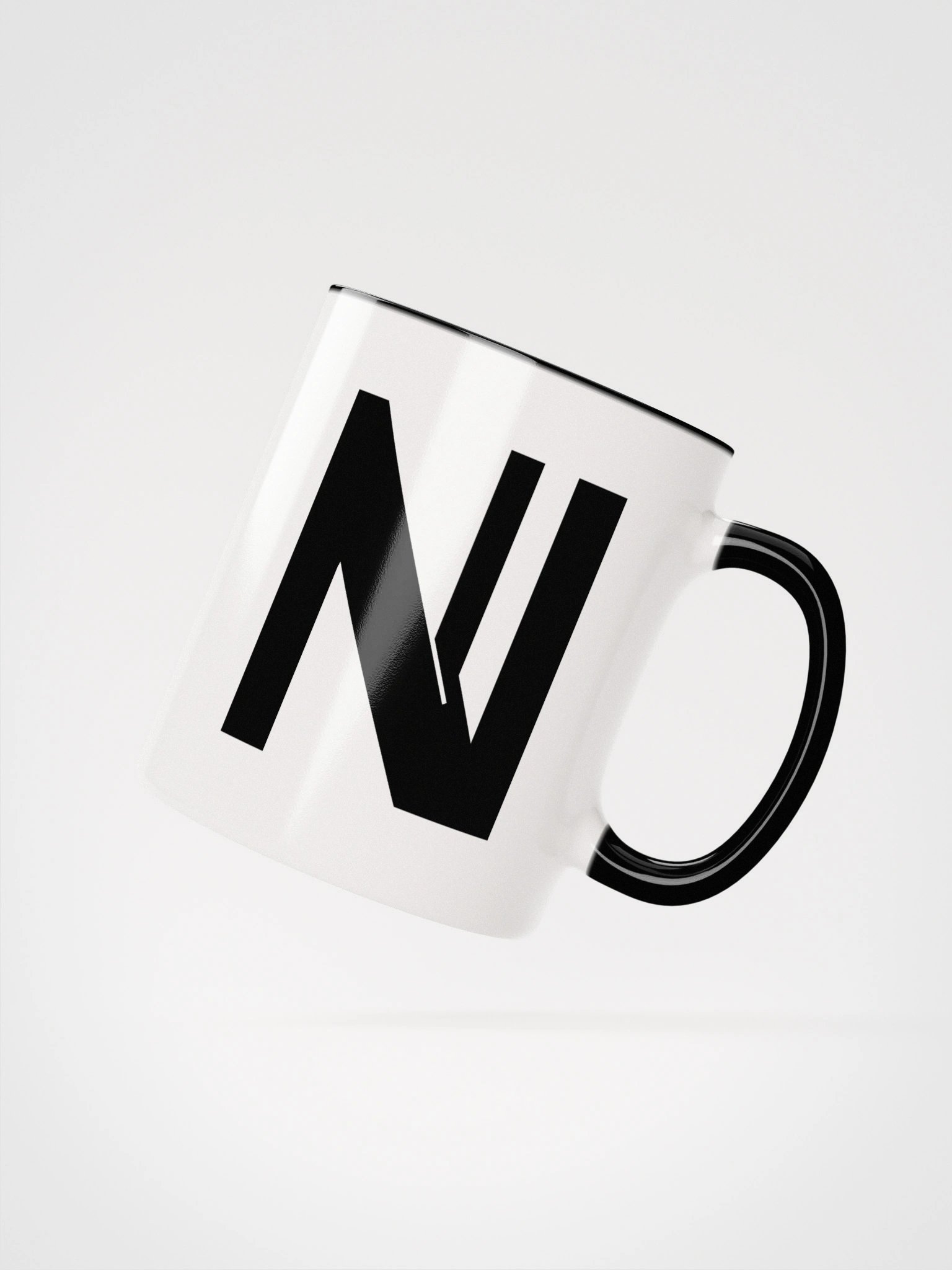 Flaskn white mug (black logo) product image (2)