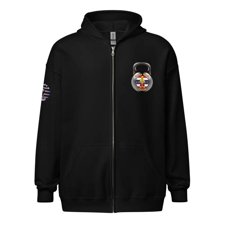 Muay Thai Geek Kettlebell Hoodie, black product image (1)