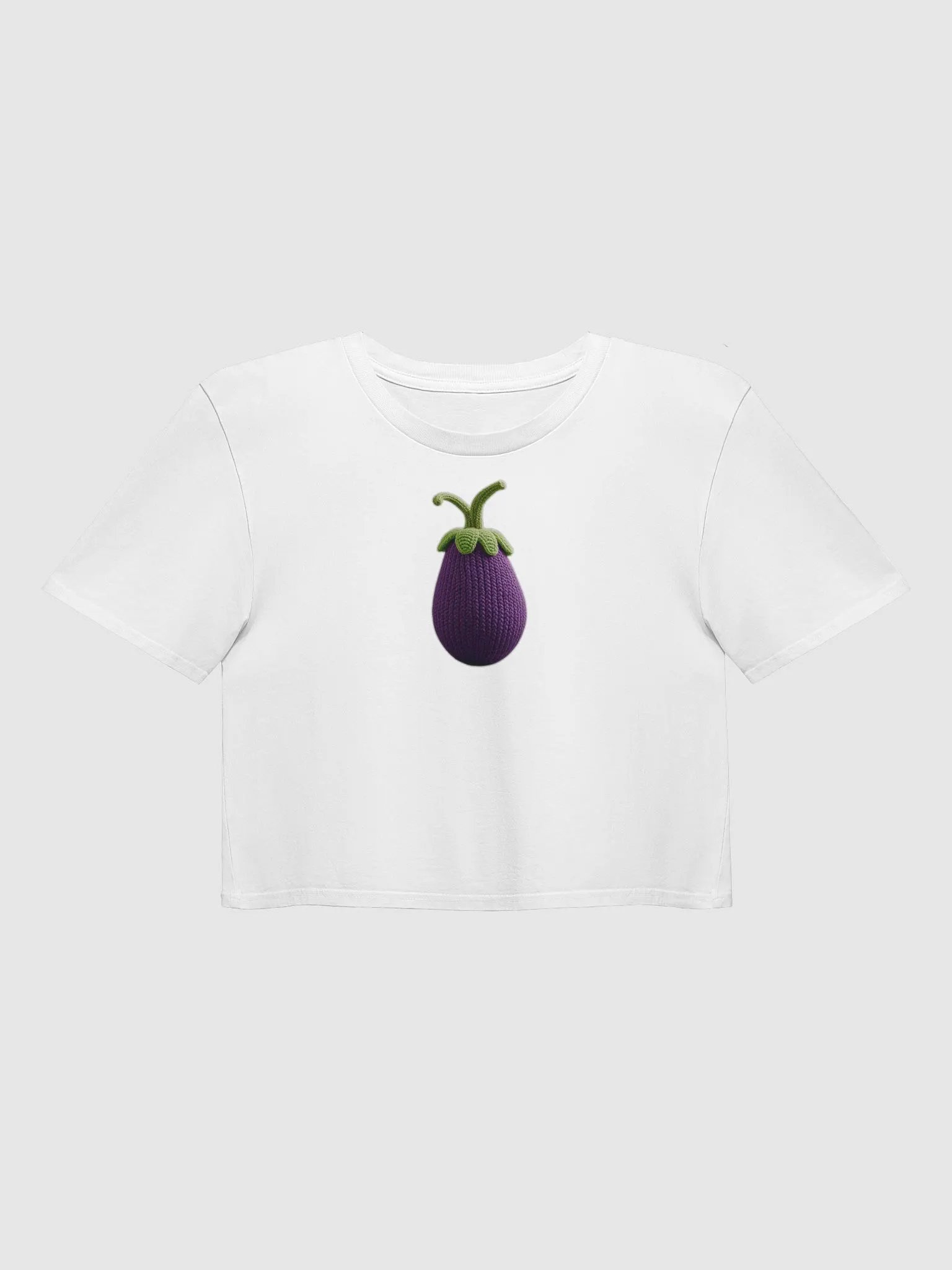 CozyAvocado Women's Premium Egg Plant Crop Top #6 product image (1)