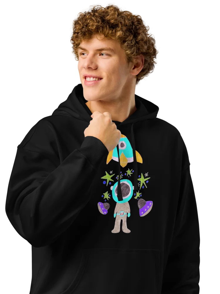 Abstract Cosmic Traveller Organic Hoodie product image (12)