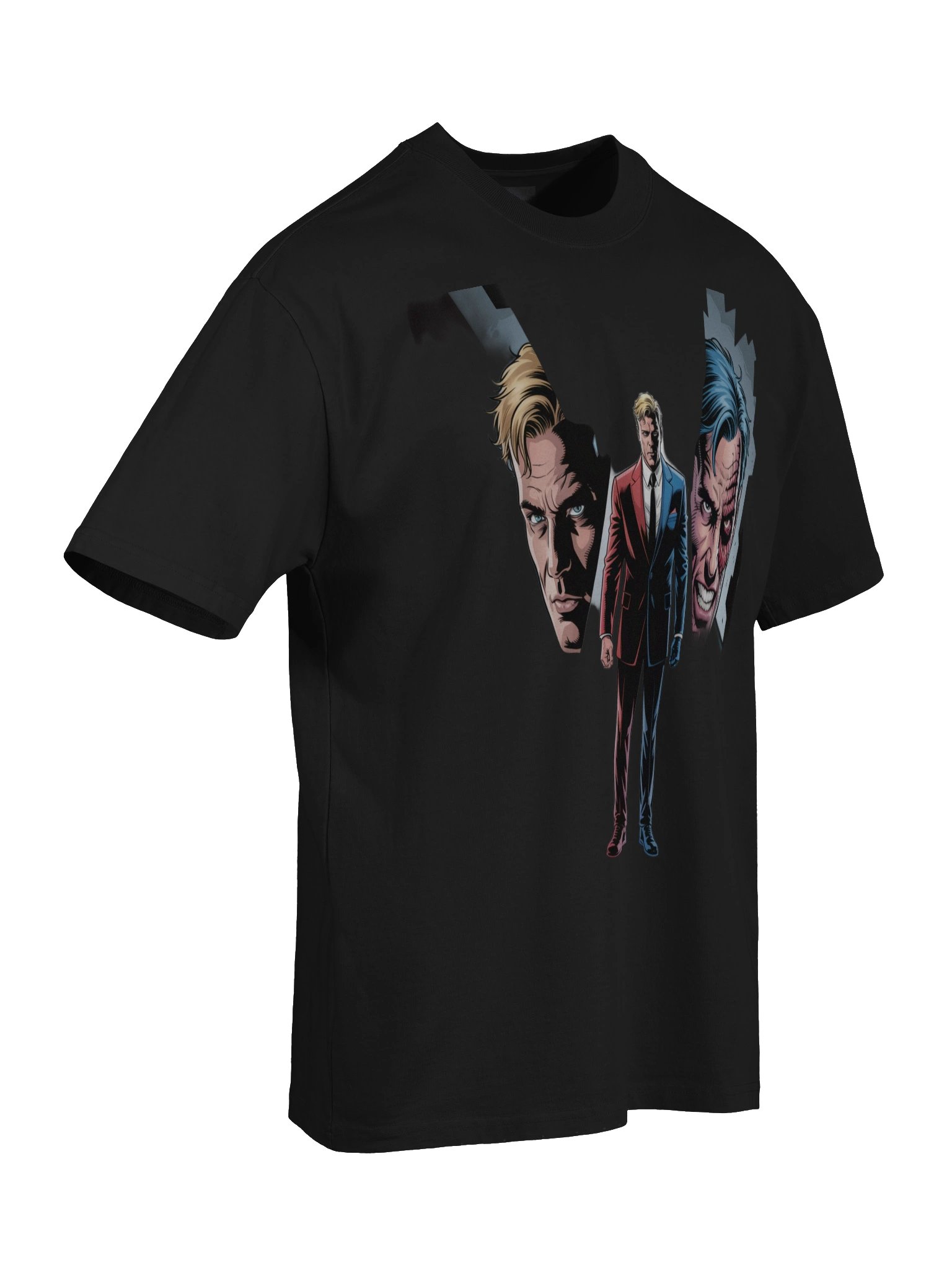Two-Face Shadow Veil Oversized Faded T-Shirt product image (8)