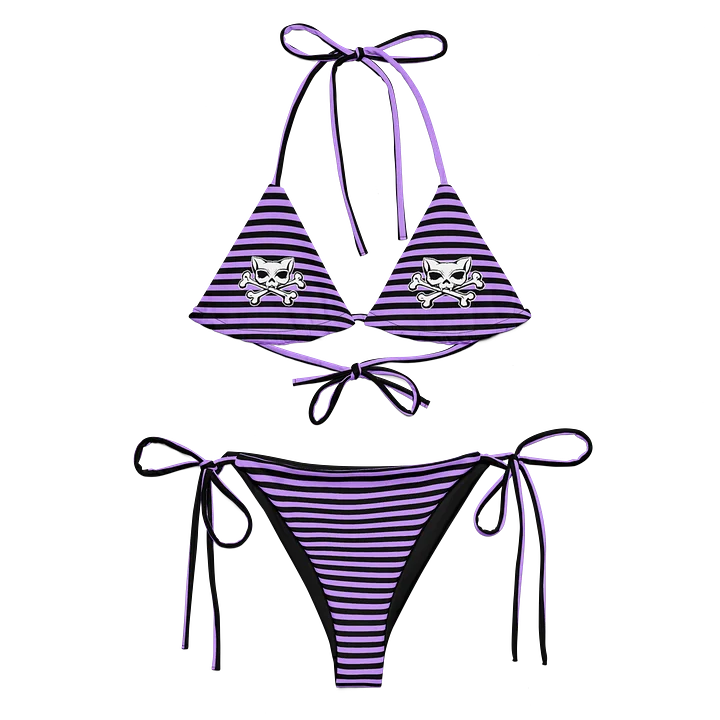 Blaque and Purple Kat Skull Bikini product image (1)