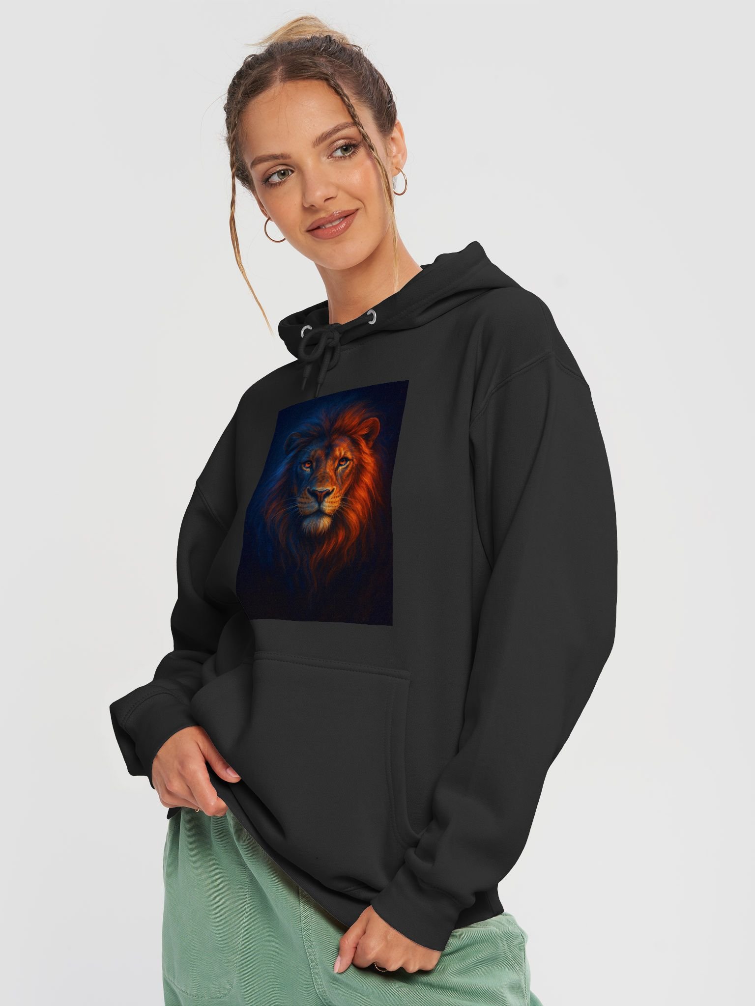 Fiery Mane Lion Unisex Hoodie product image (17)