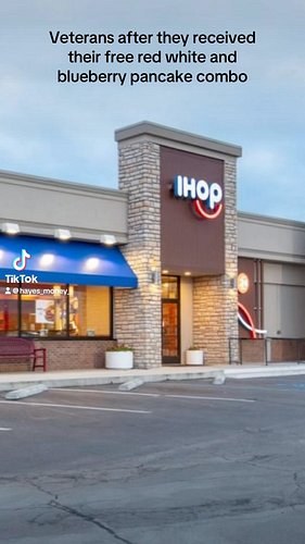 If you a veteran or in the military, get your free meals. If you not affiliated with the military, pay for a veteran’s meal 😂...