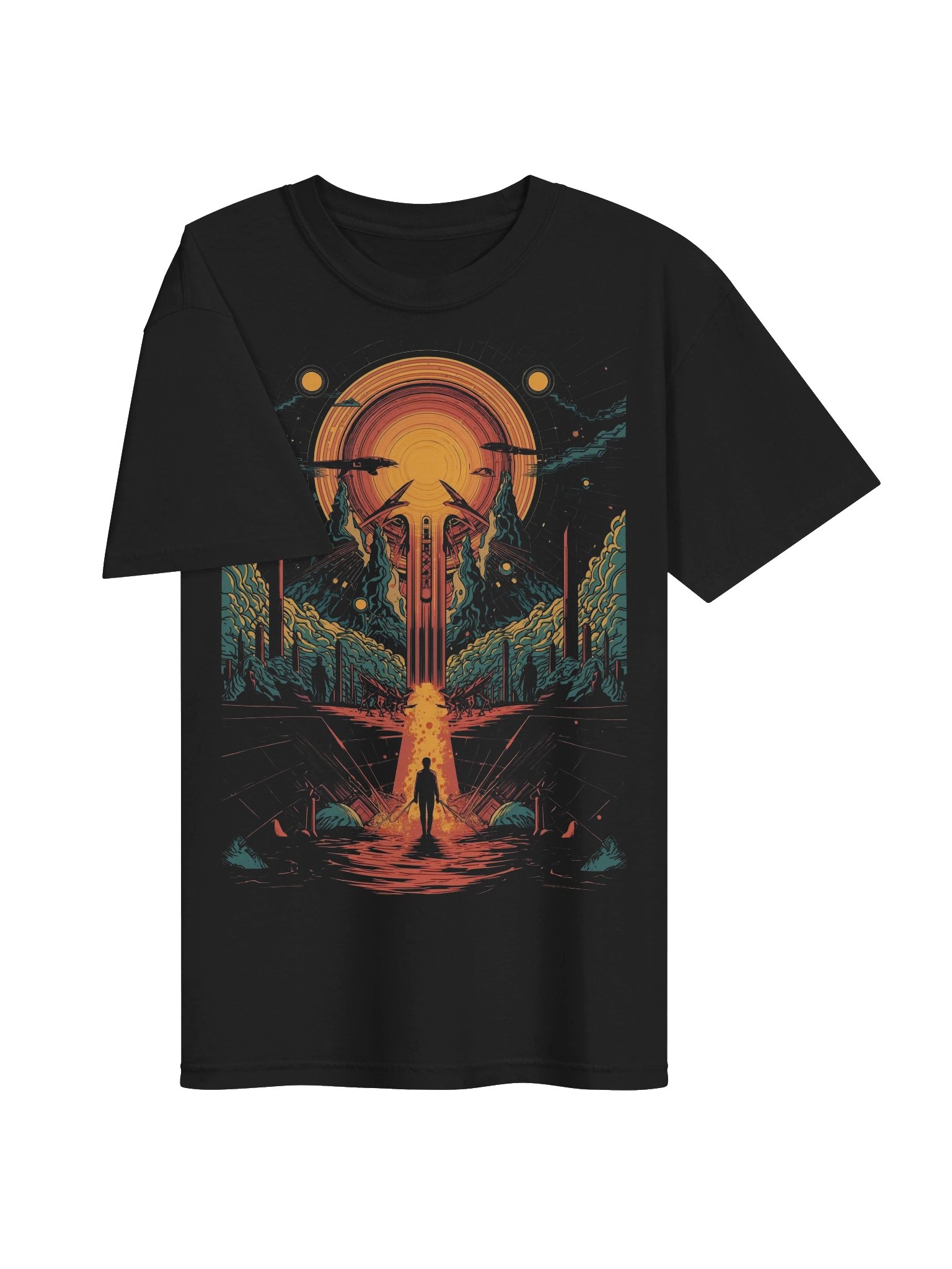 Cosmic Portal Silhouette Heavyweight T-Shirt product image (6)