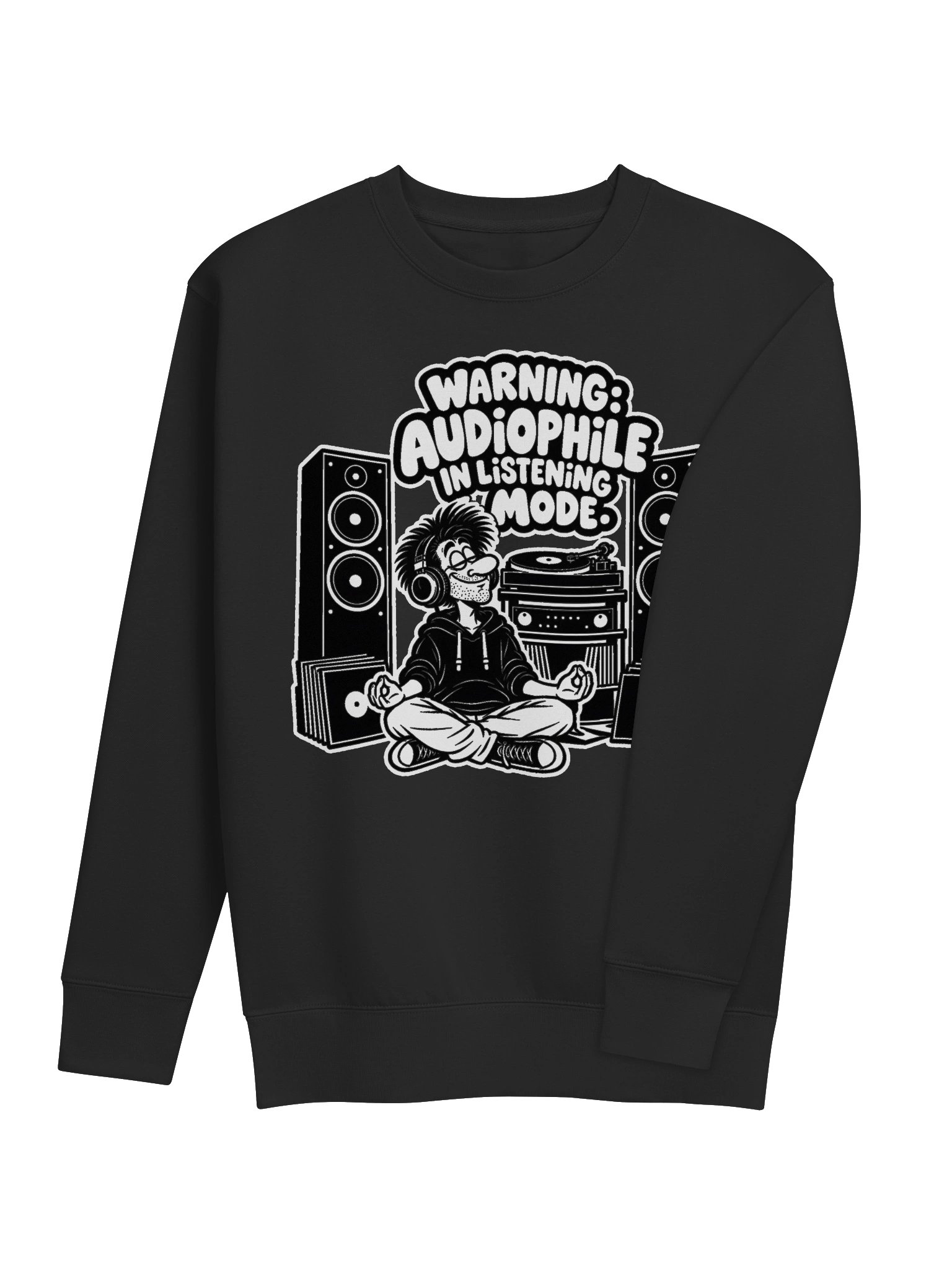 Warning Audiophile in Listening Mode - Long Sleeve T-shirt product image (4)
