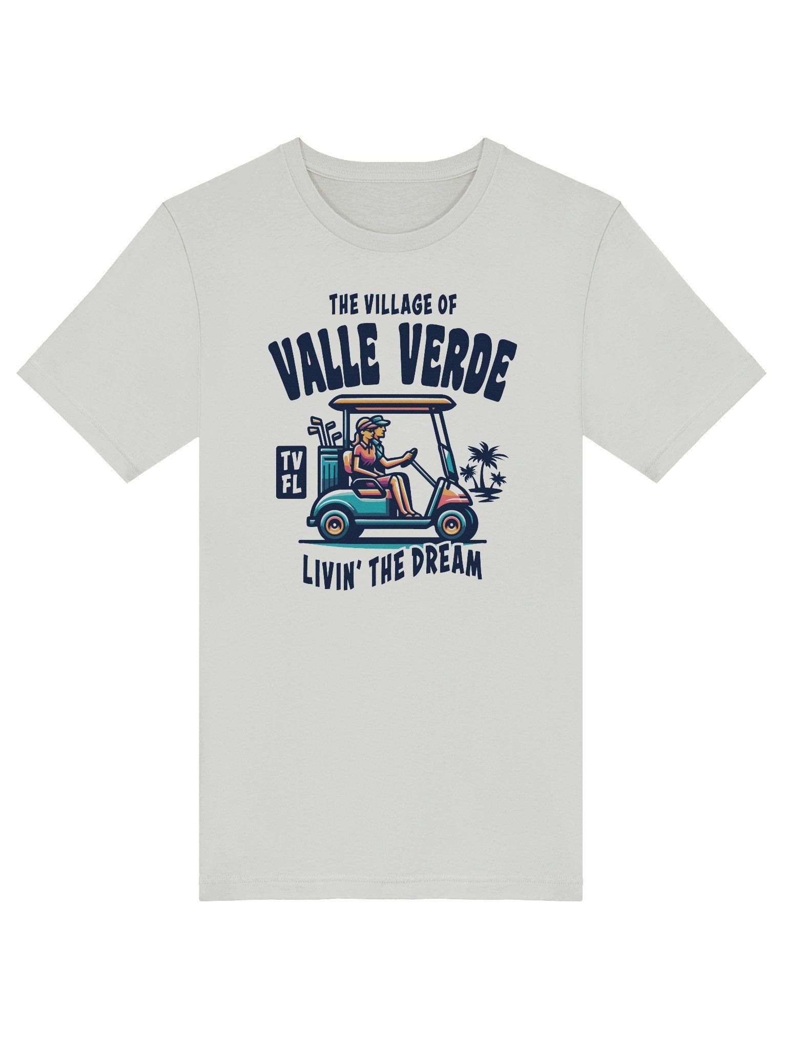 The Village of Valle Verde TV FL Golf Cart Design T-Shirt product image (41)