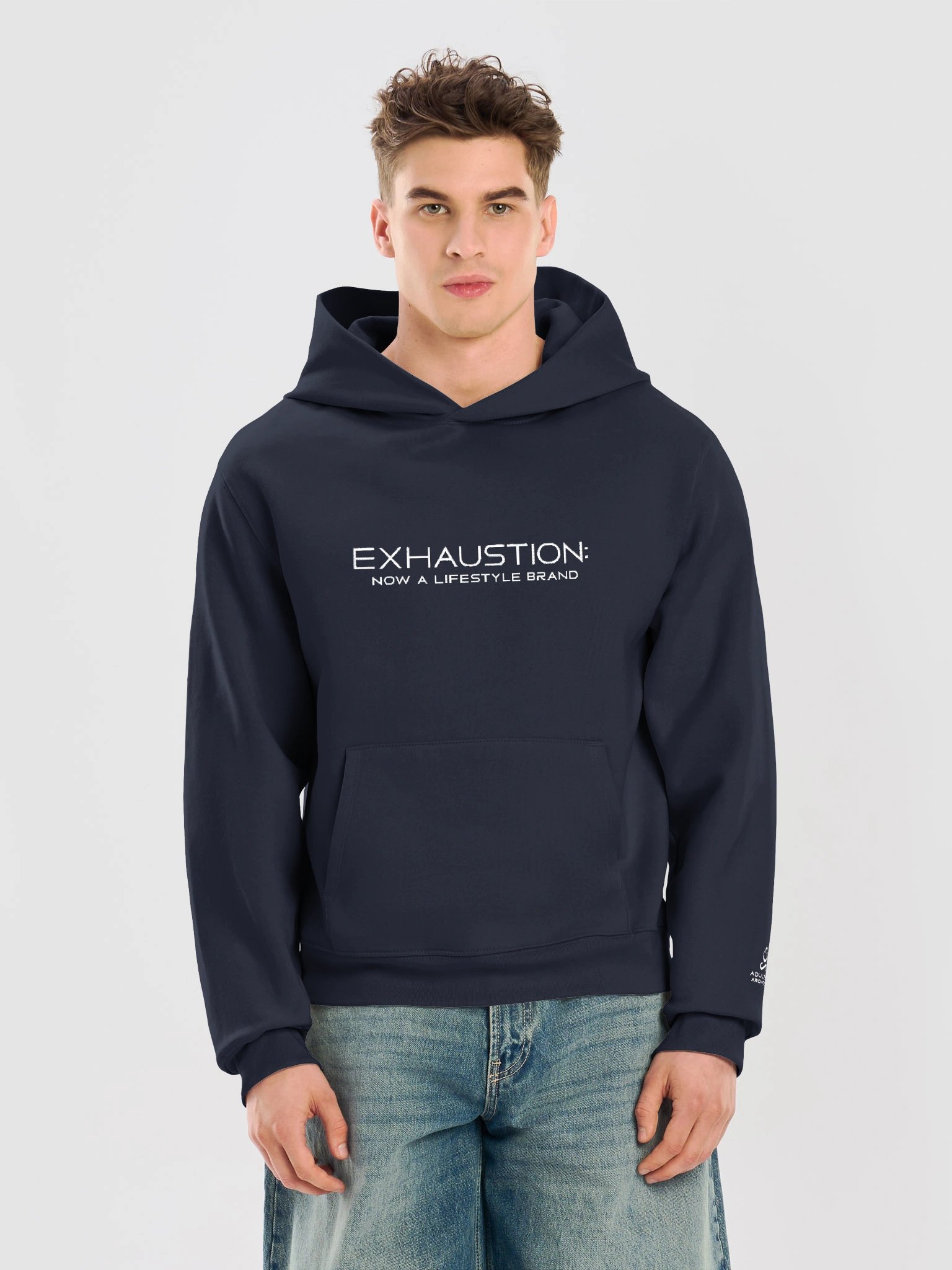 “Exhaustion: Now a Lifestyle Brand” — Bella+Canvas Unisex Oversized Midweight Hoodie product image (5)