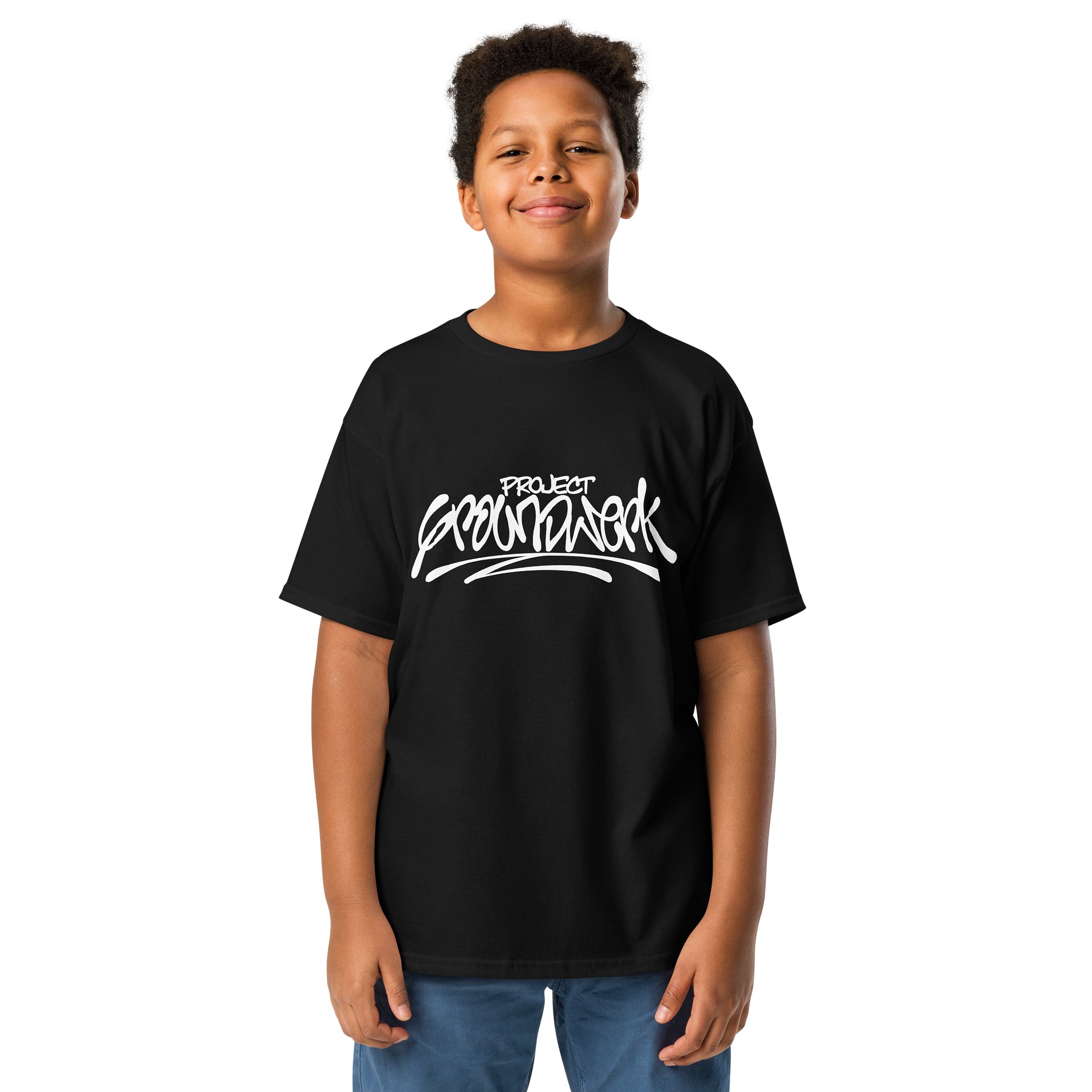 Project Groundwerk Classic Logo Youth Classic Black Tee product image (3)