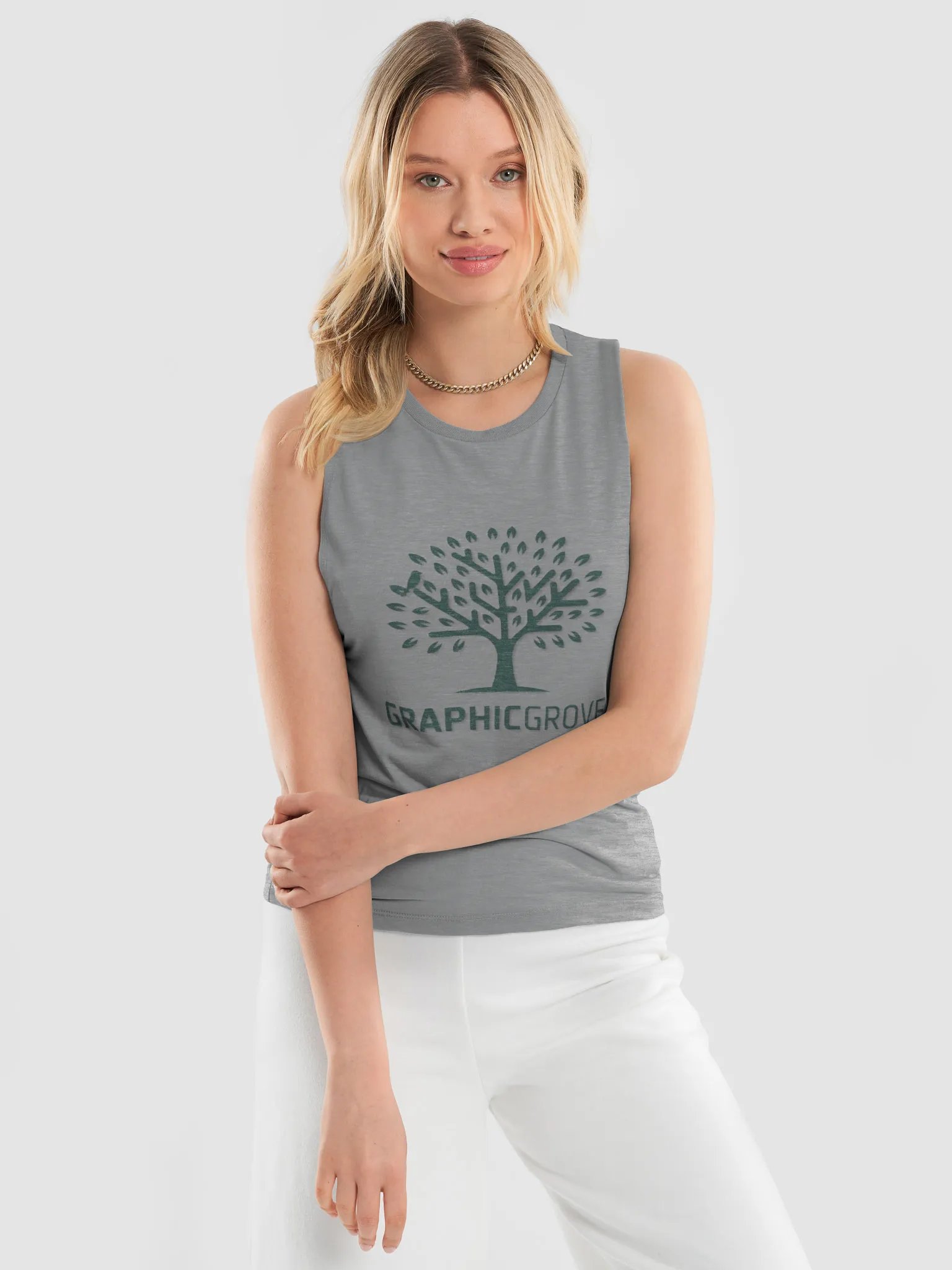 Women's Flowy Muscle Tank with TDS Music Design - Drapey Fit, Multiple Colours product image (1)