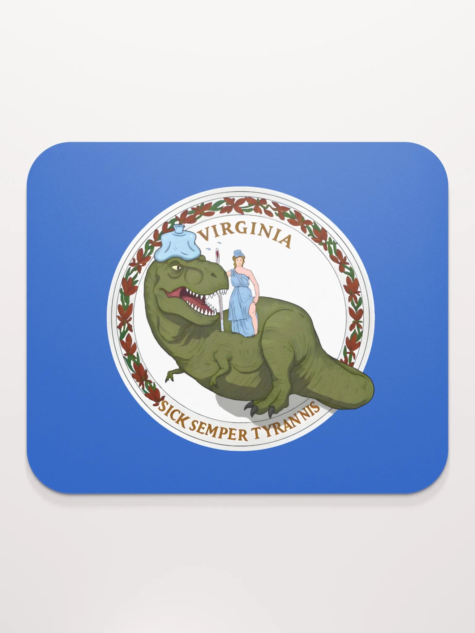 Virginia Flag - Sick Tyrannosaurus Rex Edition Mouse Pad product image (2)