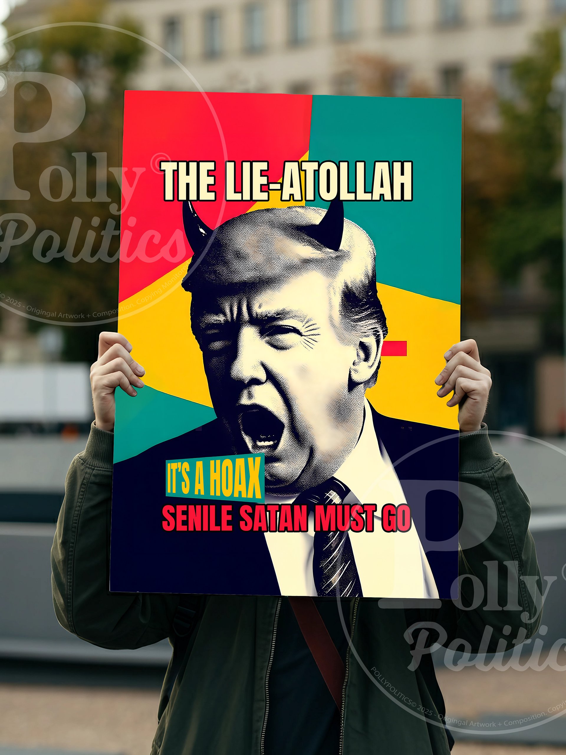 The Lie-Atollah Senile Satan Protest Poster product image (3)