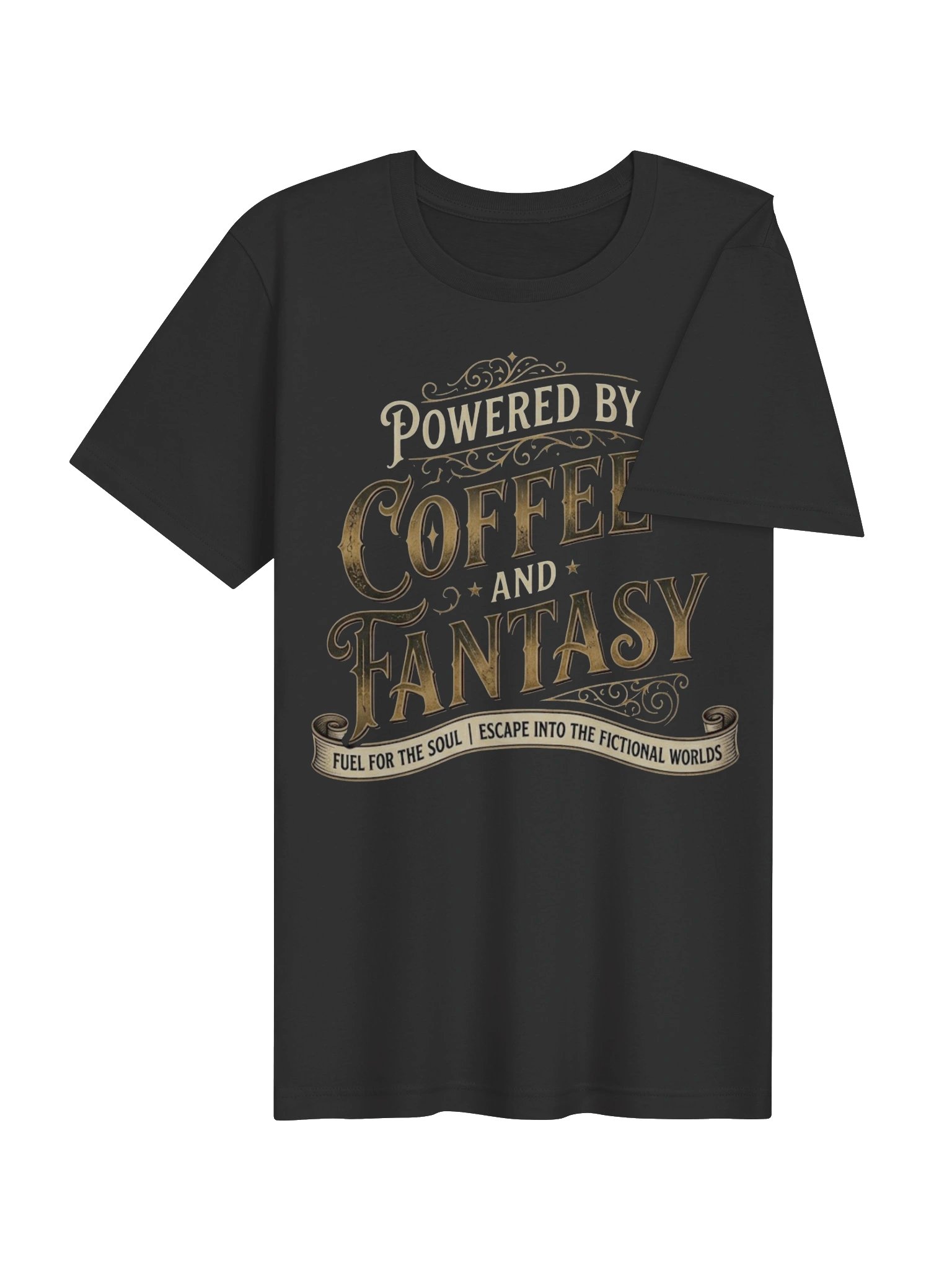 Powered by Coffee & Fantasy Premium Bookish Tee product image (42)