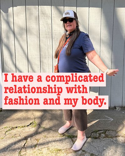 I have a complicated relationship with clothes, fashion, my body - the whole thing. My internal compass growing up wasn't nur...