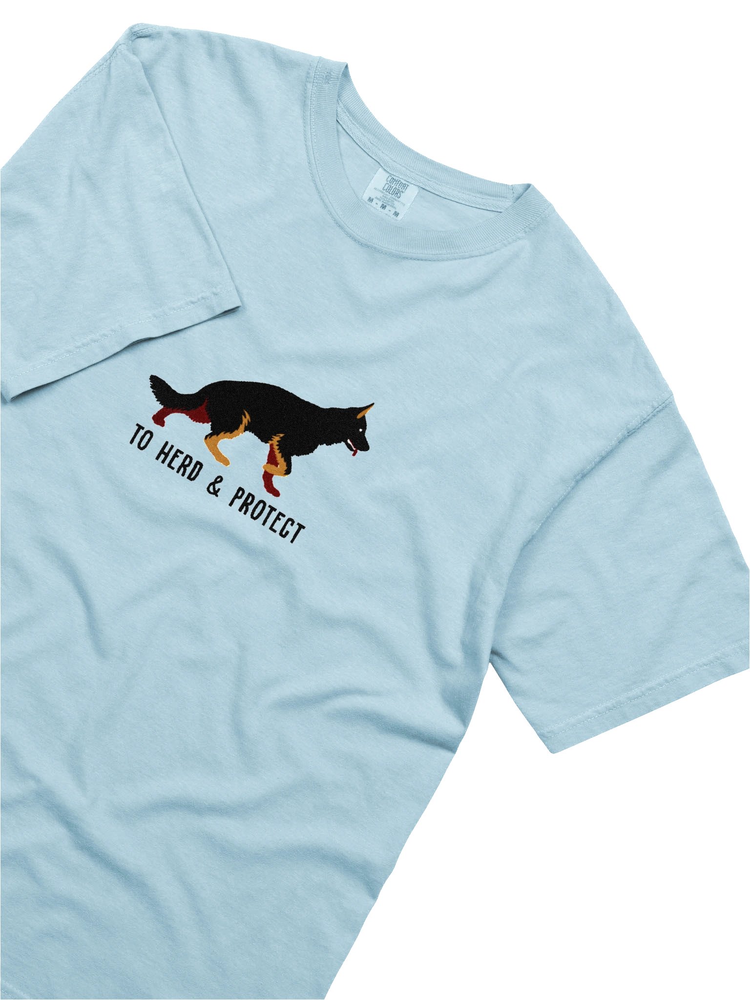 To Herd and Protect T-Shirt(Embroidered) of a German Shepherd(Black & Tan) product image (8)