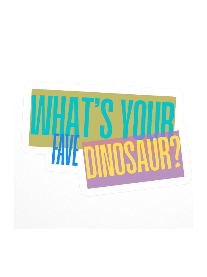 Fave Dinosaur Sticker - transparent product image (1)
