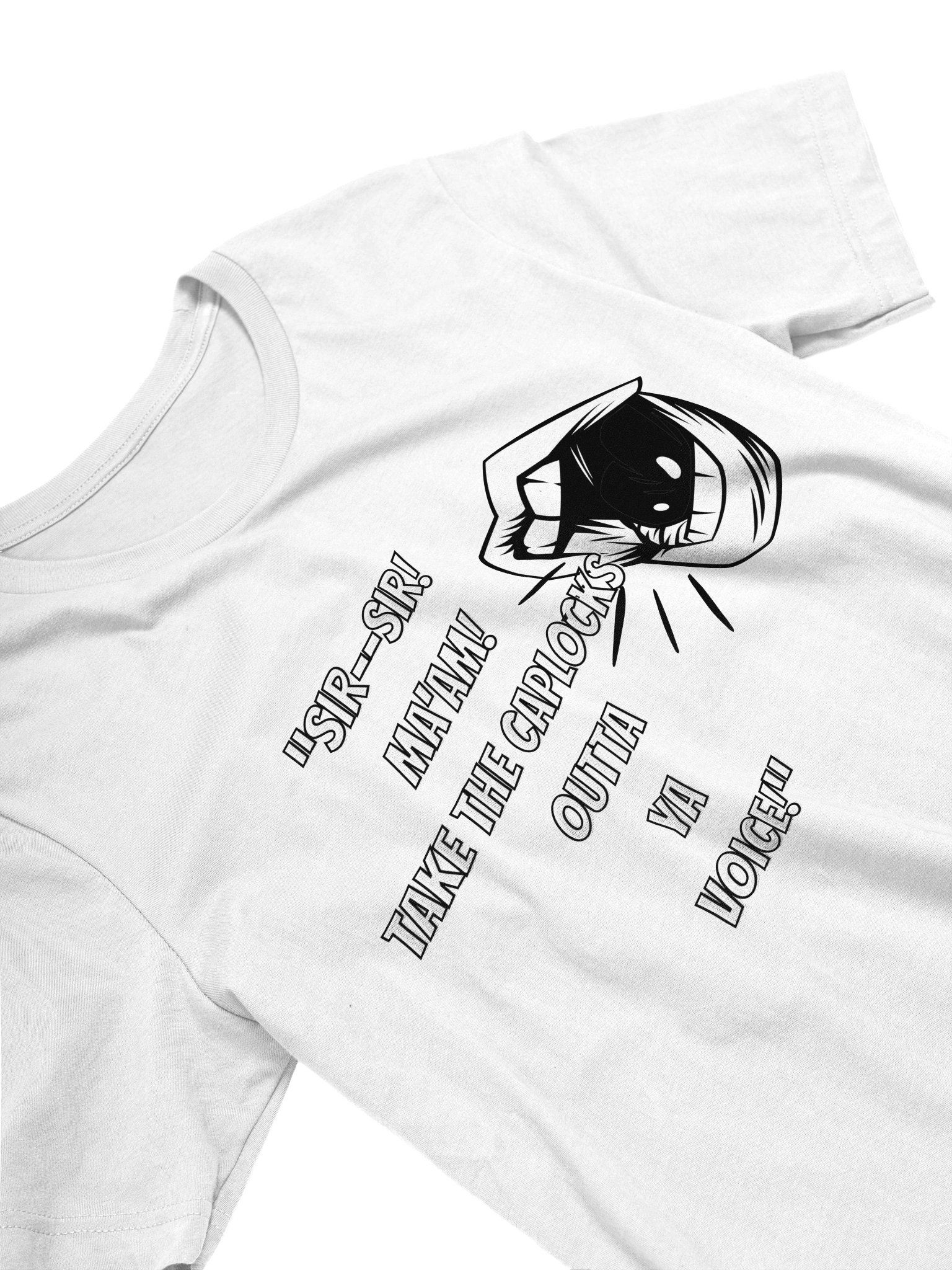 "Take the Caps Off" White T-shirt product image (2)
