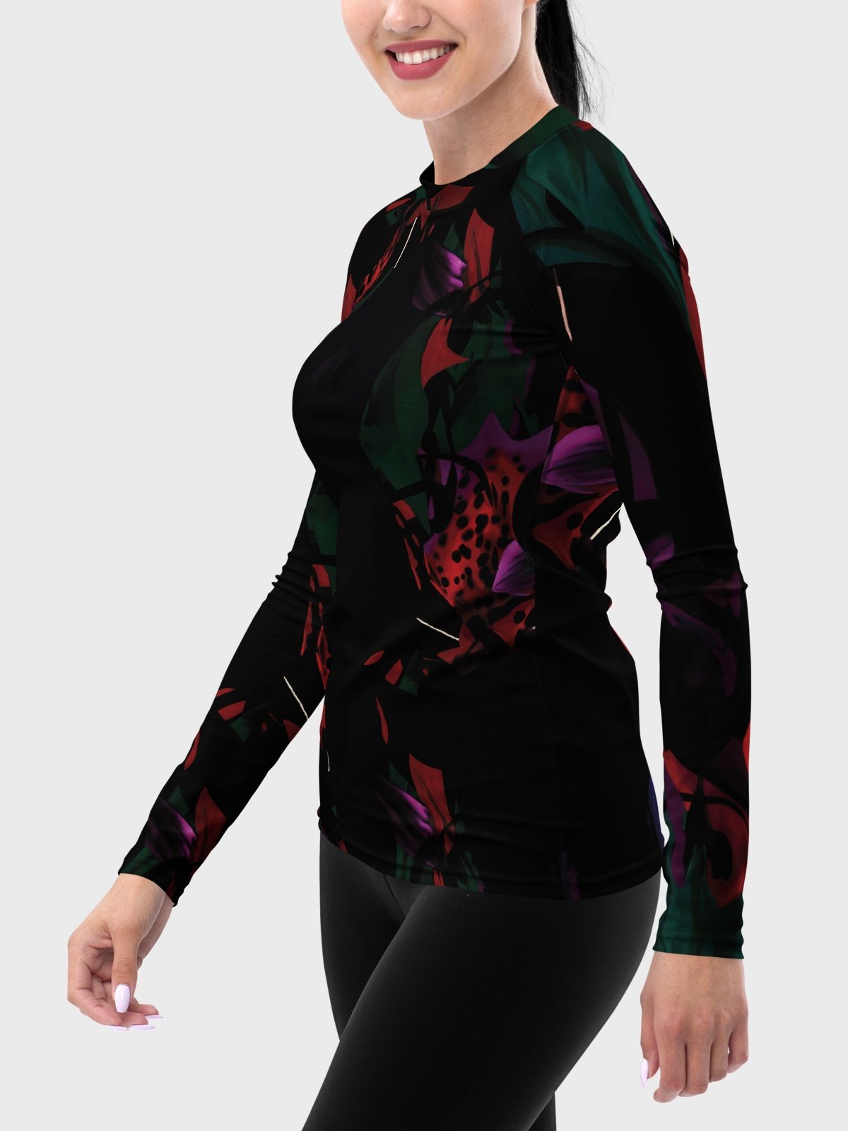 Rash Guard "Blosoom At Midnight" product image (5)