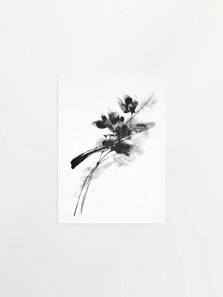 Ink Bloom I: Monochromatic Floral Art Print product image (1)