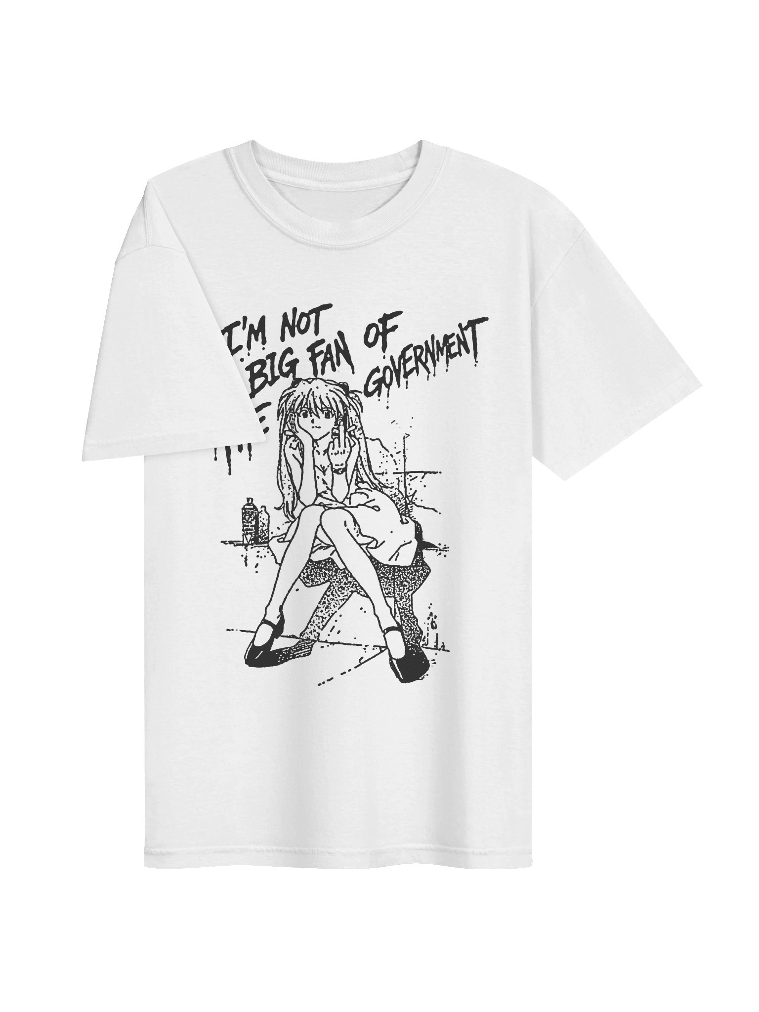 NOT A BIG FAN (BIG PRINT) - T-shirt. white vers. product image (2)