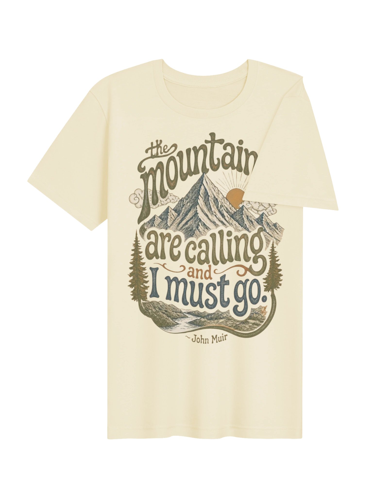 John Muir Quote Shirt, Mountains Are Calling Tee, Nature Lover Hiking Graphic product image (103)