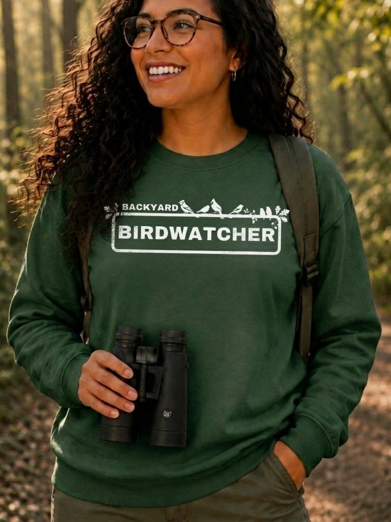 Backyard Birdwatcher Crewneck Sweatshirt – Classic Songbird Silhouettes Pullover product image (2)