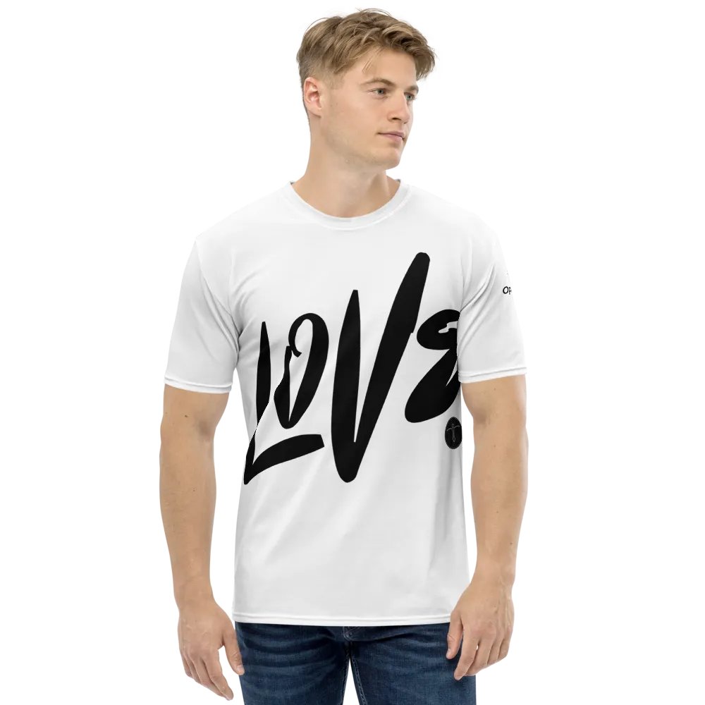 Love & Peace - White - Crew Neck T-Shirt product image (1)