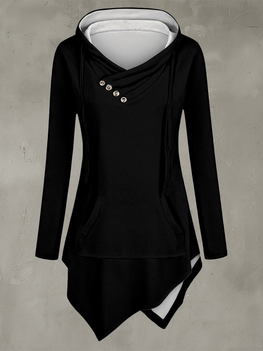 Midnight Crossover Asymmetric Hoodie product image (1)