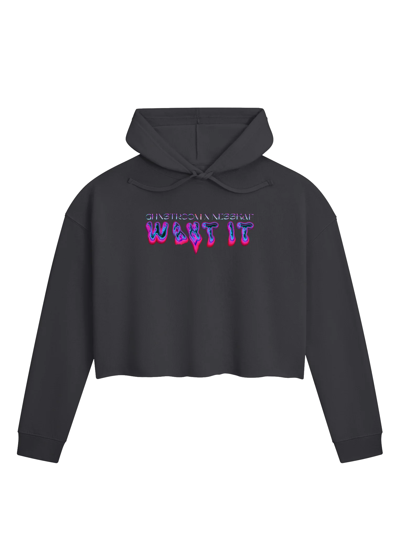 “WANT IT” Women's Cropped Hoodie product image (3)