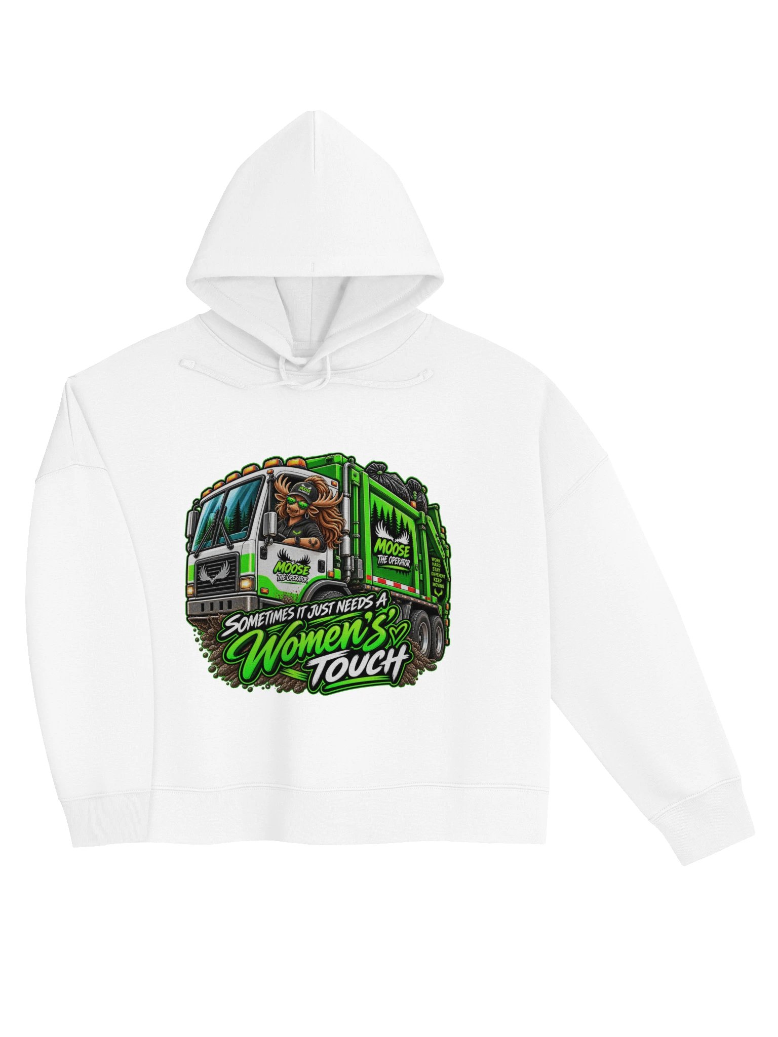 Moose Women's Touch Garbage Truck Organic Hoodie product image (9)