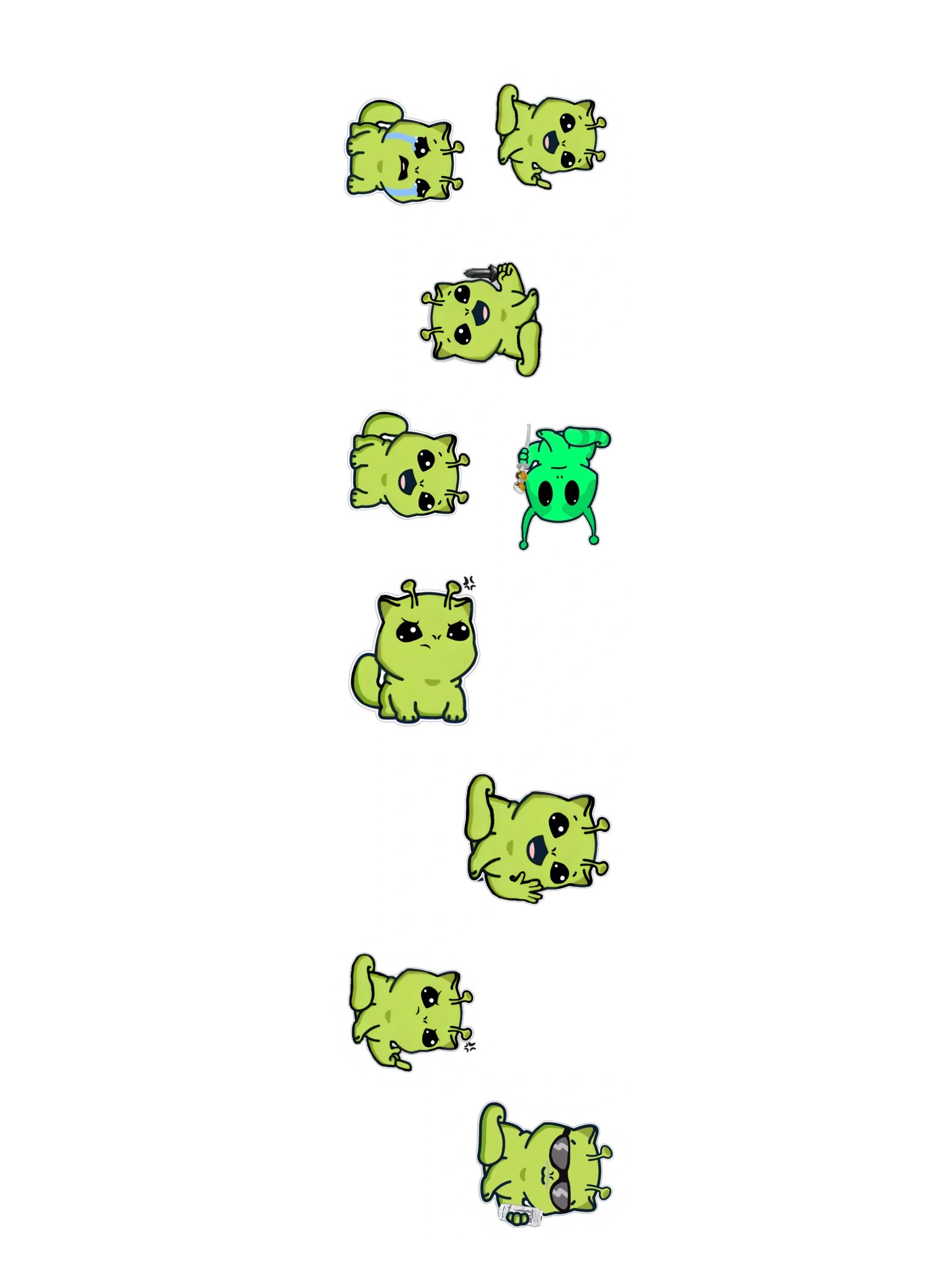 GREEN ALIEN Marsey Sticker Sheet product image (3)