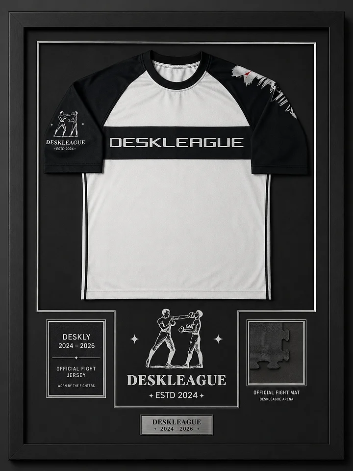 DESKLEAGUE Legacy Frame: Official Fight-Worn Jersey & Arena Mat Display product image (1)