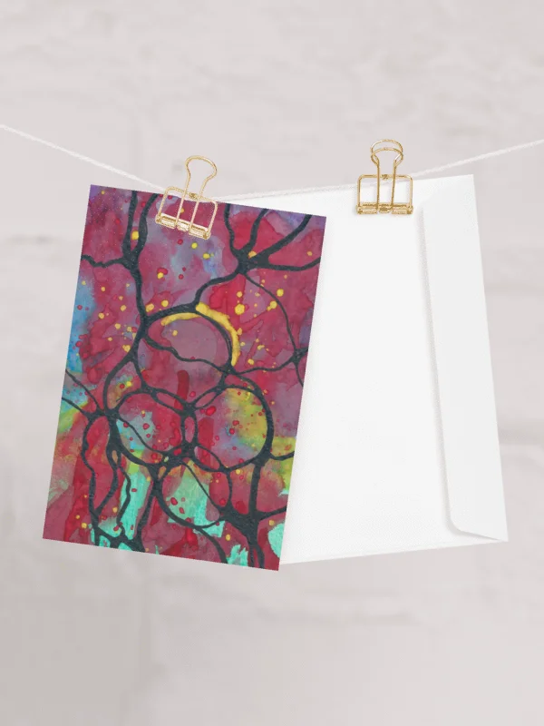 Abstract Ink & Watercolor Blank Card product image (3)