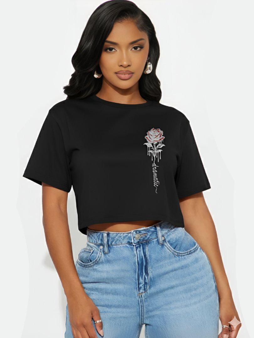 DRAMATIC ROSE x DARK CROP TOP product image (1)