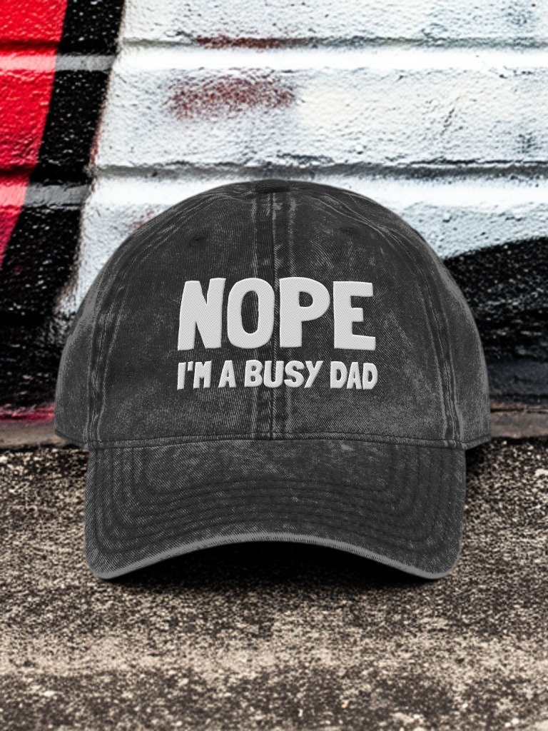 Urgers Nope I'm a busy dad Denim Hat product image (29)