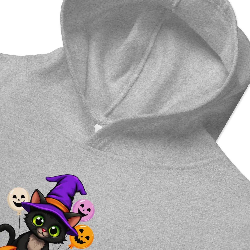 Witchy Sitting Pumpkin Cat Youth Pullover Fleece product image (32)