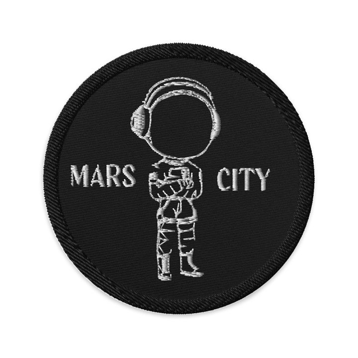 ALL BLACK CIRCLE PATCH WITH WHITE ASTRONAUT LOGO product image (1)
