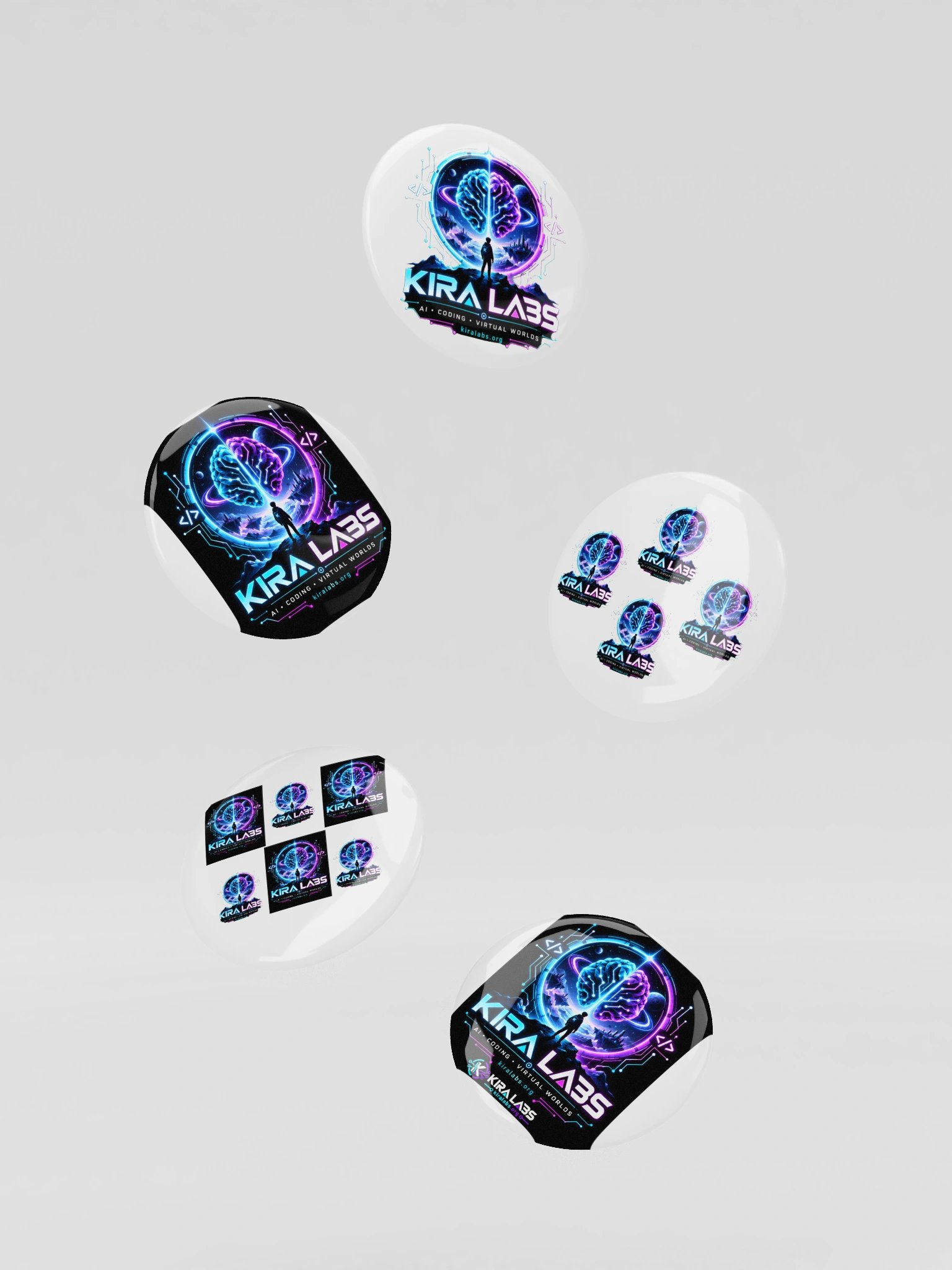 Kira Labs AI Coding Virtual Worlds Button Pin Set product image (5)