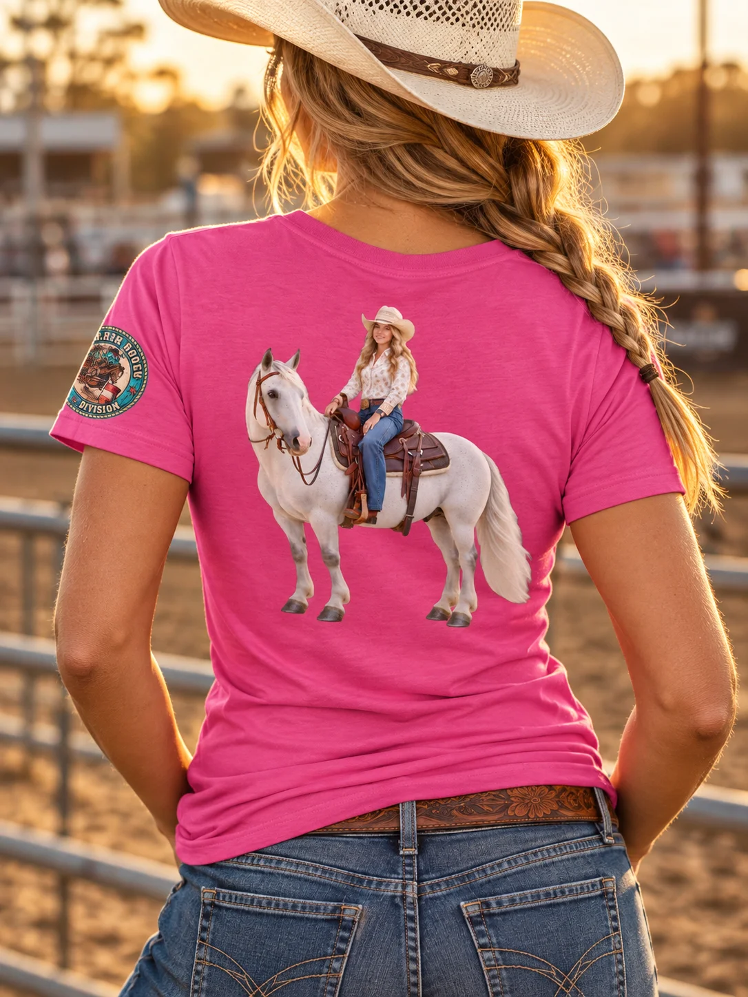 Turquoise Saddle Cowgirl V-Neck T-Shirt | BROKEN RODEO™ product image (38)