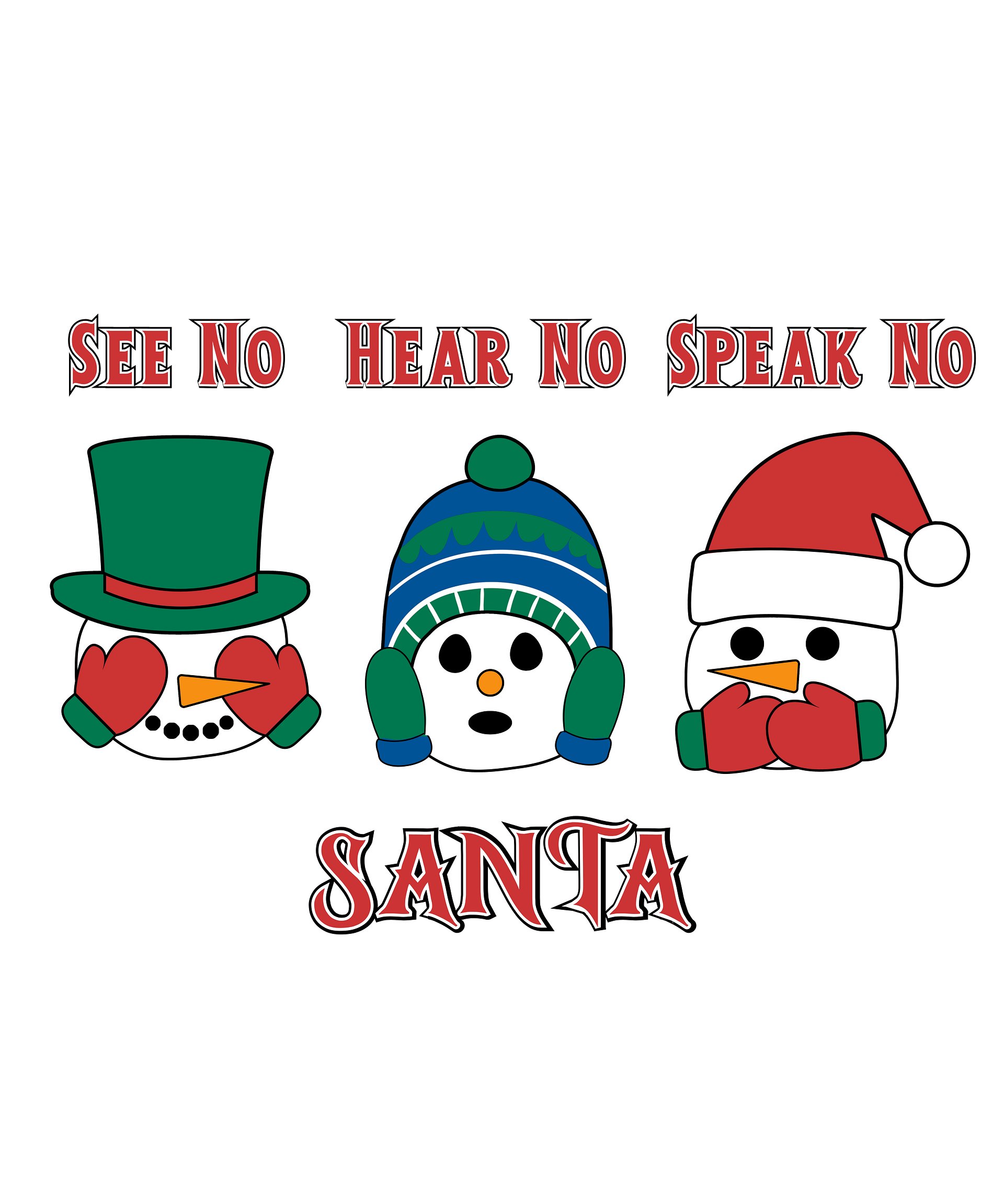 SEE NO, HEAR NO, SPEAK NO SANTA - SWEATSHIRT product image (21)