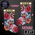 Traditional Florals Cranberry Vanilla Christmas Stocking Pattern Set