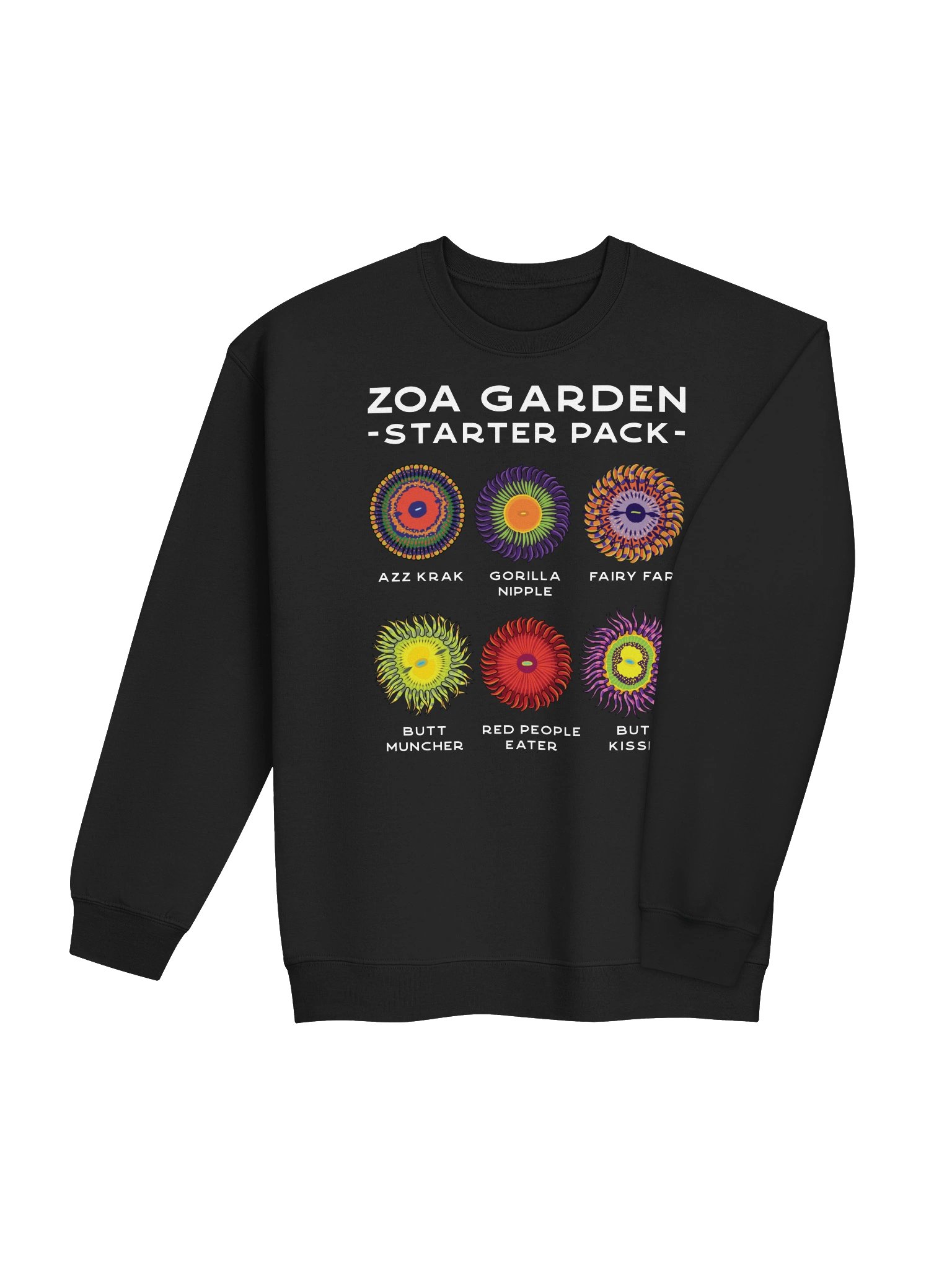 Zoanthid Garden Starter Pack Sweatshirt for Reef Aquarium Lovers product image (8)