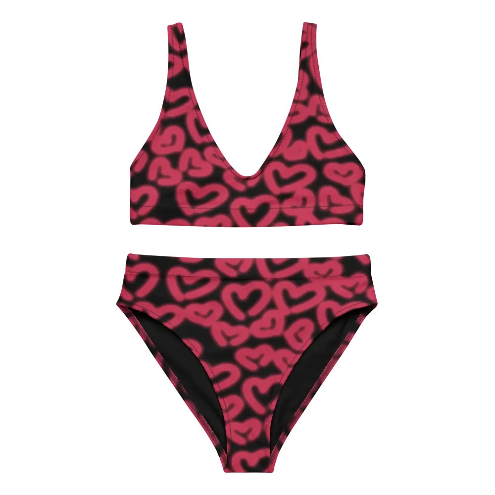 Hearts High Waisted Bikini Set product image (7)