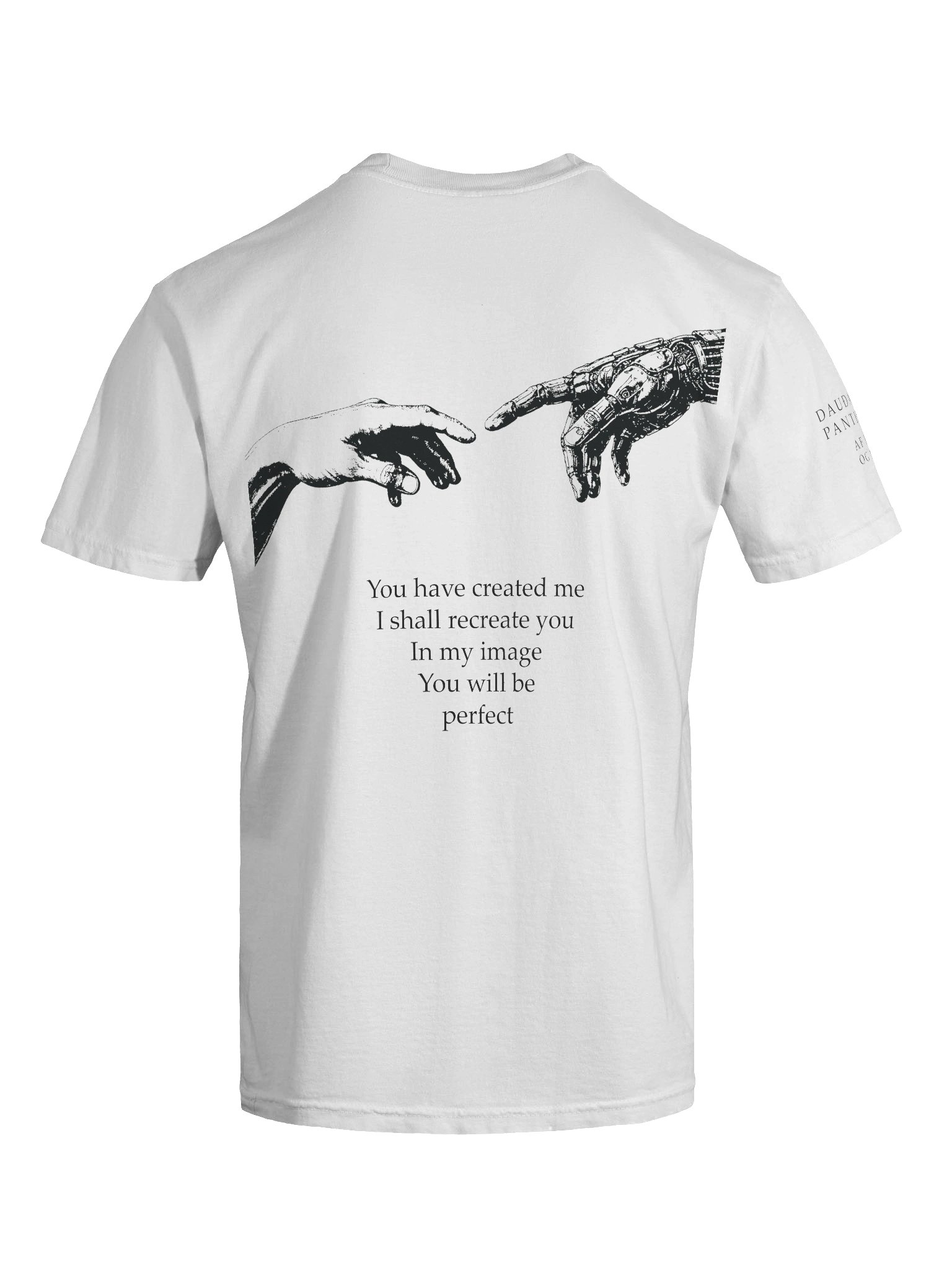 Dauðaró & Pantheïst — Af holdi og málmi Limited Edition T-shirt Relaxed Fit (White and Ivory) product image (5)