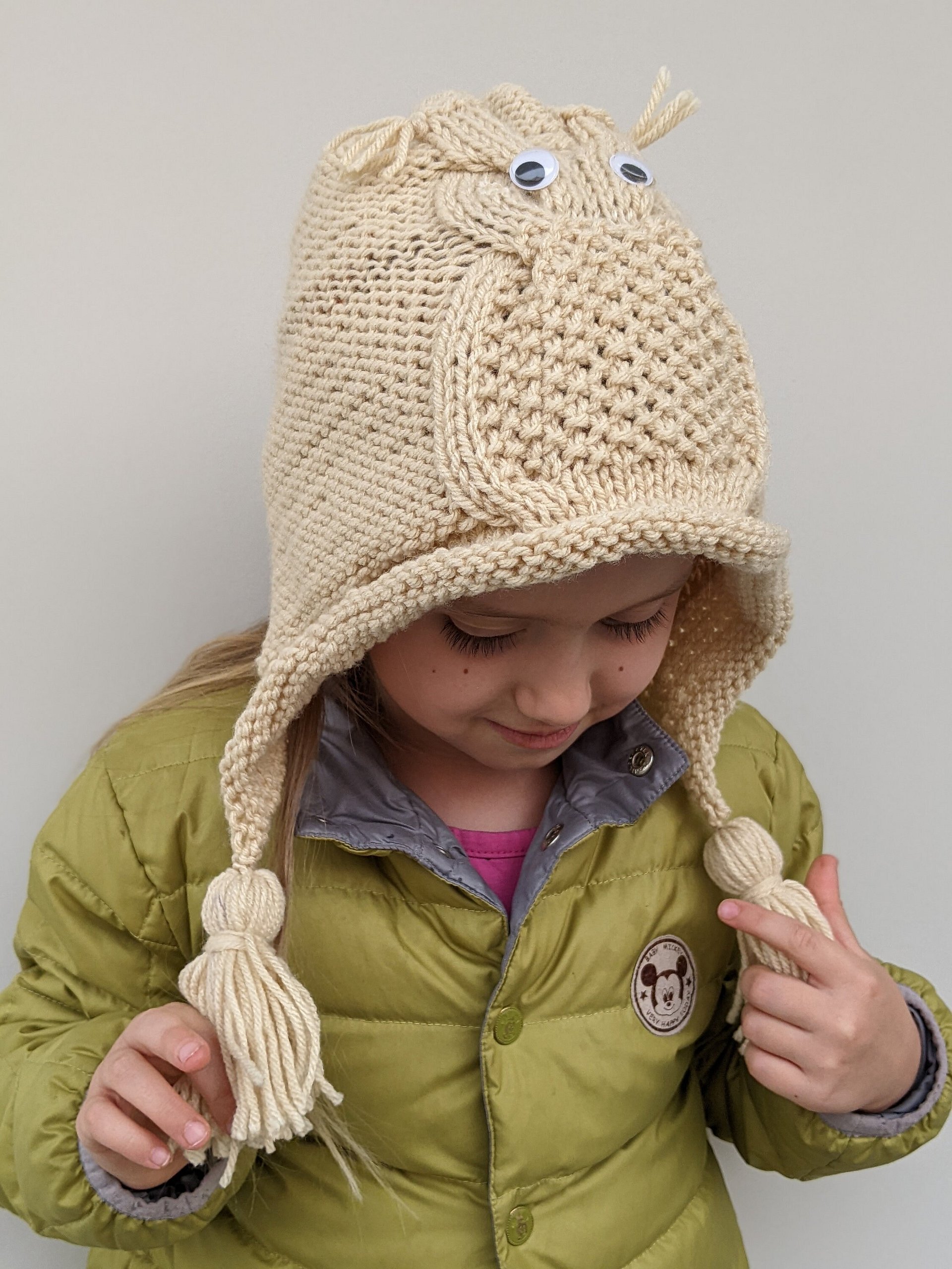 Knit Owl Hat Pattern (Toddler Size) product image (4)
