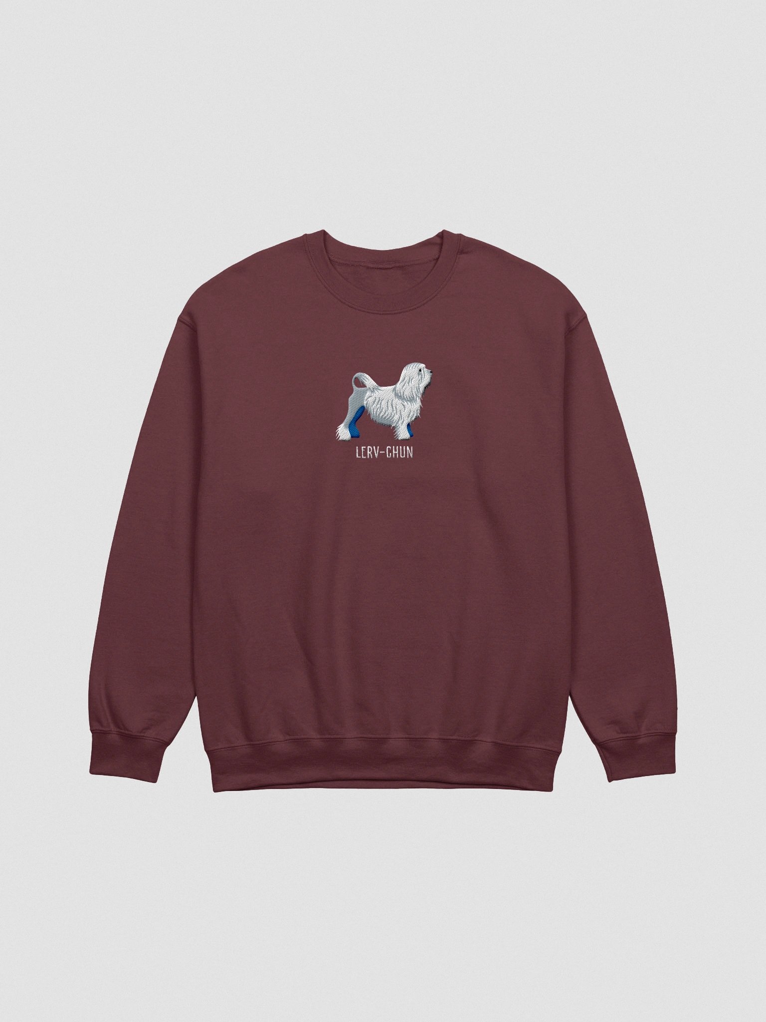 Lerv-Chun Sweatshirt (Embroidered) of a Löwchen(White) product image (4)
