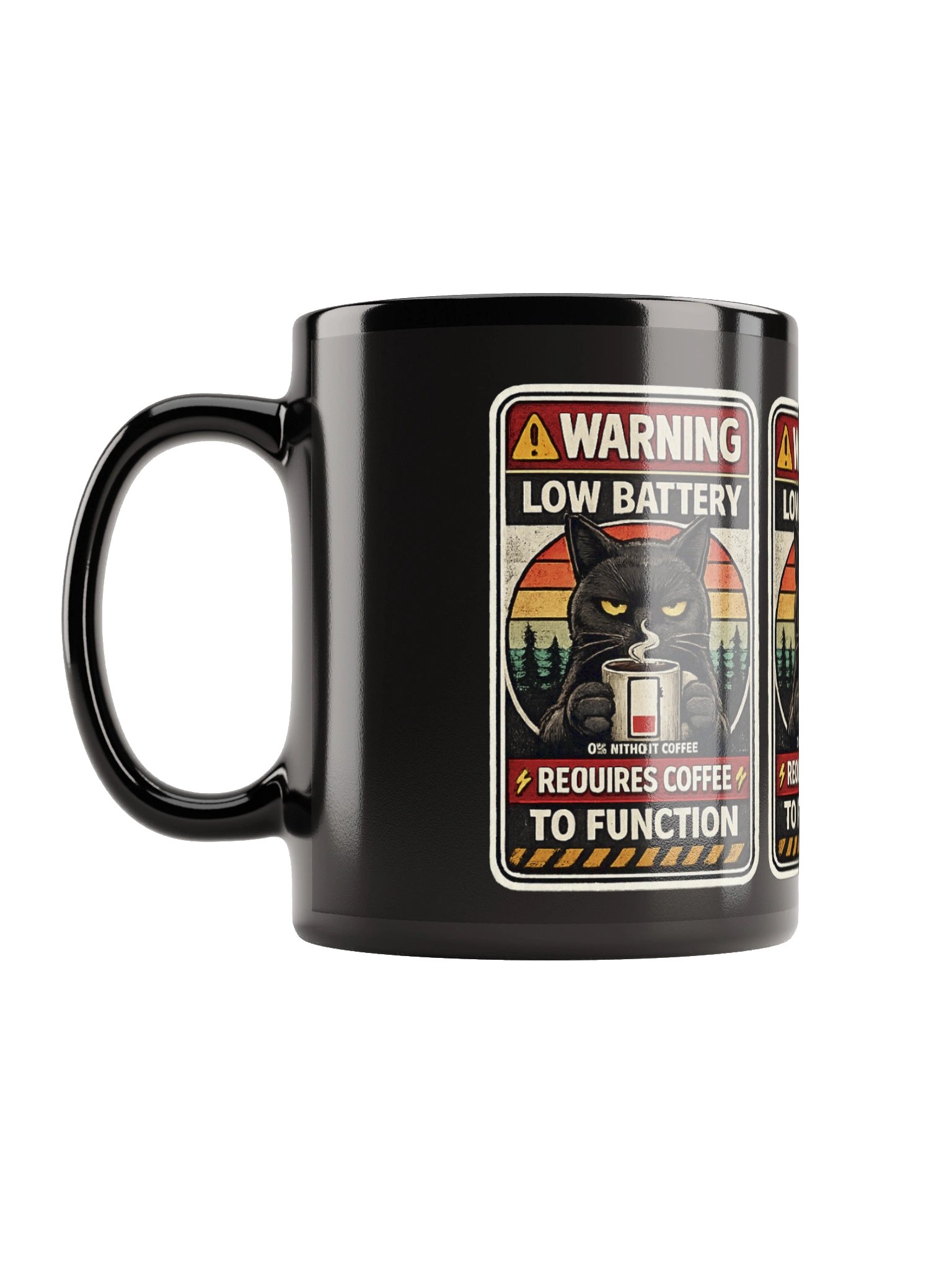Warning: Low Battery – Requires Coffee Mug product image (1)