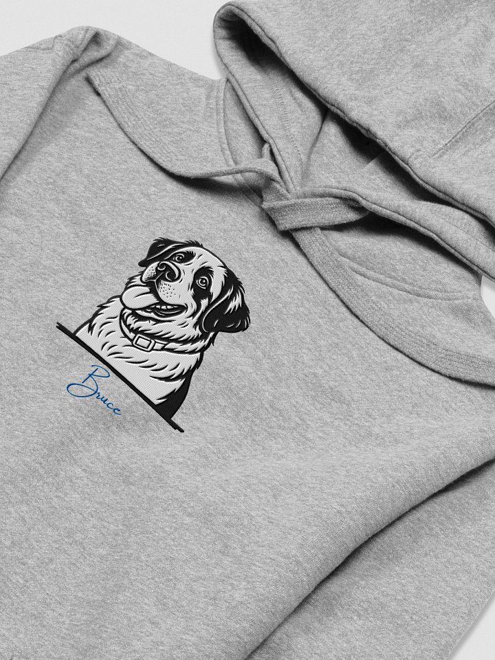 YOUR BEST FRIEND! / HOODIE WITH PERSONALIZED NAME / EMBROIDERED BLACK & WHITE product image (1)